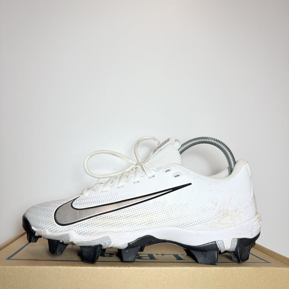 Nike Mens 6.5 Vapor Edge Shark 3 White Black Football Cleats Athletic Shoes